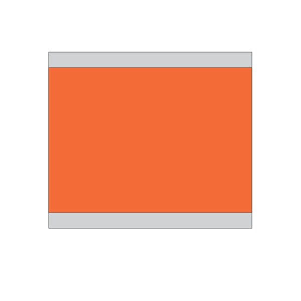 Patient Charge Gun Labels - Piggyback 1.225" x 1.0625" Orange